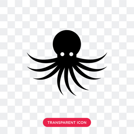 Kraken vector icon isolated on transparent background, Kraken logo conceptのイラスト素材