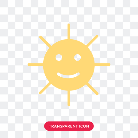 Sun vector icon isolated on transparent background, Sun logo conceptのイラスト素材