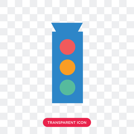 Traffic light vector icon isolated on transparent background, Traffic light logo conceptのイラスト素材