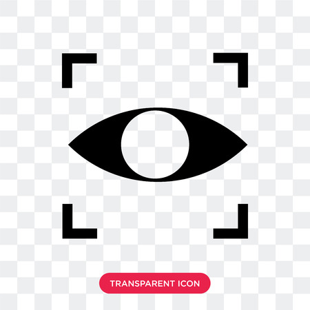 Eye vector icon isolated on transparent background, Eye logo conceptのイラスト素材