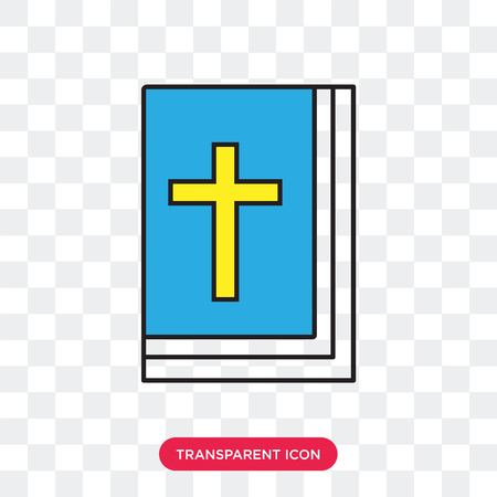 Bible vector icon isolated on transparent background, Bible logo conceptのイラスト素材