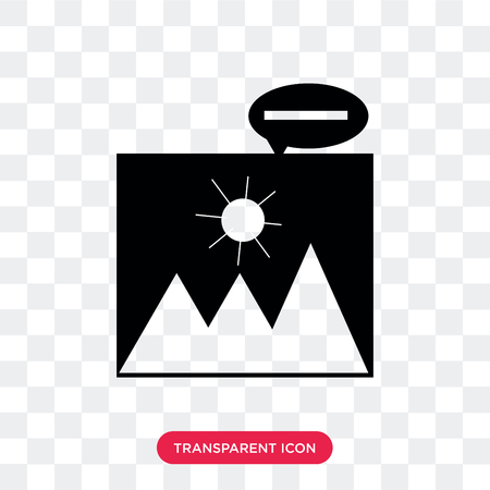 Image vector icon isolated on transparent background, Image logo conceptのイラスト素材