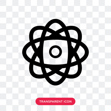 Atomic orbitals vector icon isolated on transparent background, Atomic orbitals logo conceptのイラスト素材