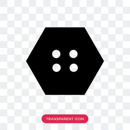 Dice with four points vector icon isolated on transparent background, Dice with four points logo conceptのイラスト素材
