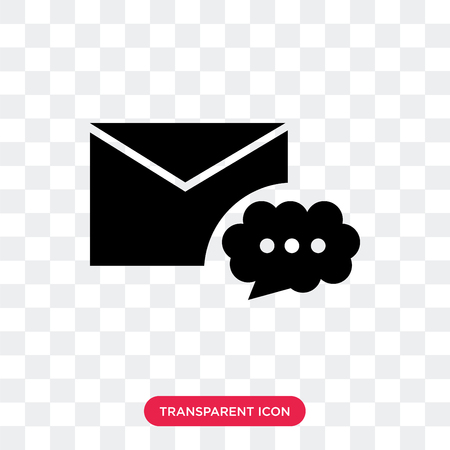 Email vector icon isolated on transparent background, Email logo conceptのイラスト素材