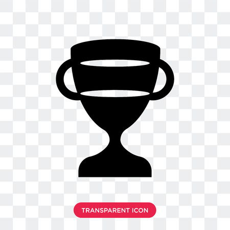 Trophy vector icon isolated on transparent background, Trophy logo conceptのイラスト素材