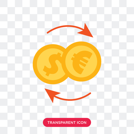 Exchange vector icon isolated on transparent background, Exchange logo conceptのイラスト素材