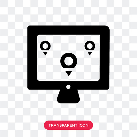 Map vector icon isolated on transparent background, Map logo conceptのイラスト素材