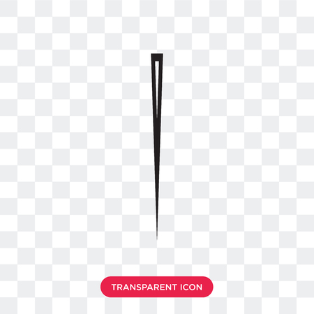 Needle vector icon isolated on transparent background, Needle logo conceptのイラスト素材