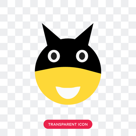Superhero smile vector icon isolated on transparent background, Superhero smile logo conceptのイラスト素材