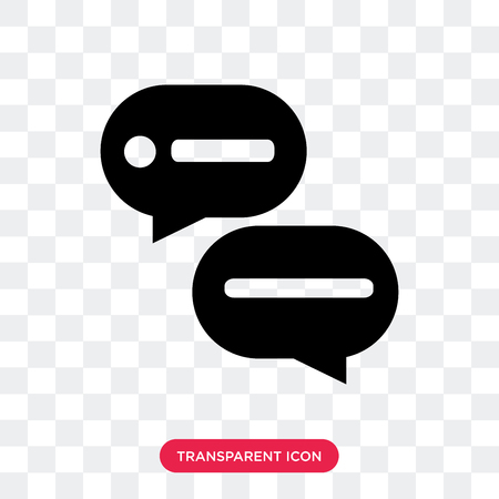 Chat vector icon isolated on transparent background, Chat logo conceptのイラスト素材