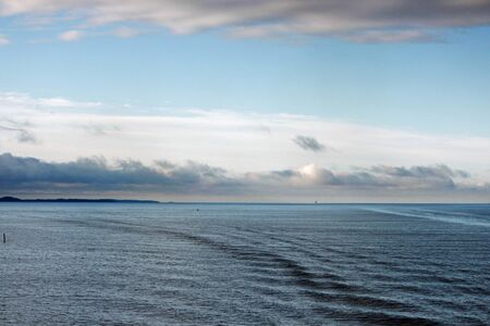 View from the North Sea to Denmarkの写真素材