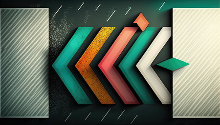 Abstract arrows on a dark background. Vector illustrationの素材