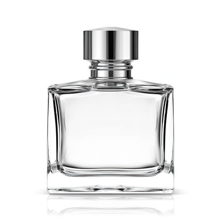 perfume bottle isolated on white background. 3d illustration.の素材