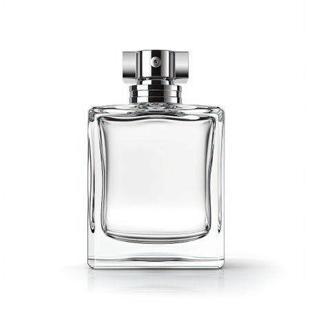 Perfume bottle isolated on white background. 3d illustration.の素材