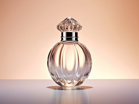 Perfume bottle on a white background. 3d rendering.の素材