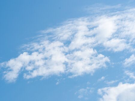 White clouds and blue sky