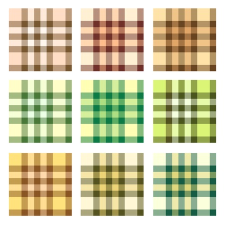Plaid pattern design vector setのイラスト素材