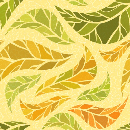 Simple vector leaves seamless patternのイラスト素材