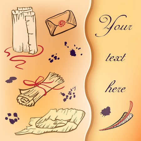 Vintage post tackle greeting card.のイラスト素材