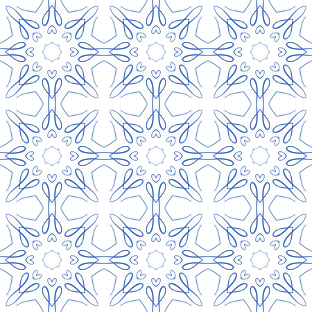 Vector lace abstract seamless pattern. Ethnic style background.のイラスト素材