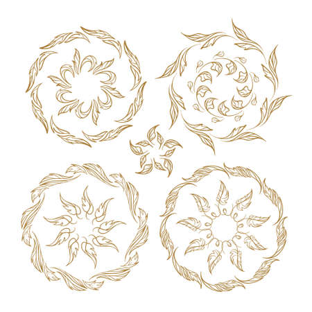 Elegant calligraphy frames set for your designのイラスト素材