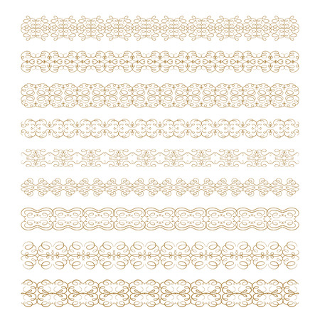Vintage decorative pattern borders set for your designのイラスト素材