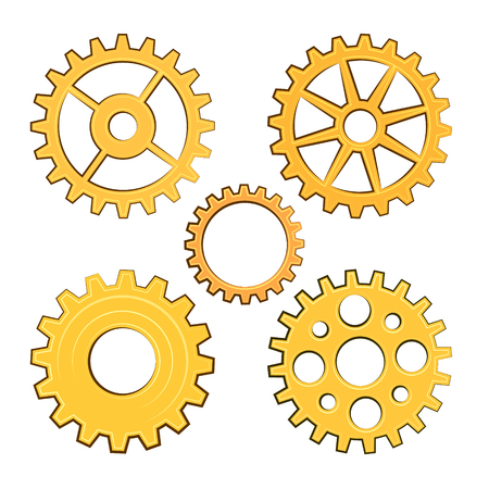Vector gears set. EPS 10のイラスト素材