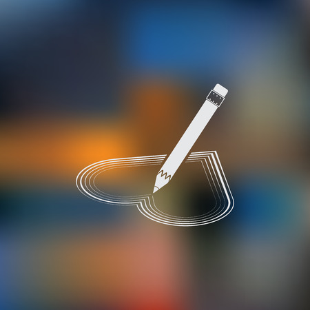 Drawing heart  - Valentine's Day vector iconのイラスト素材