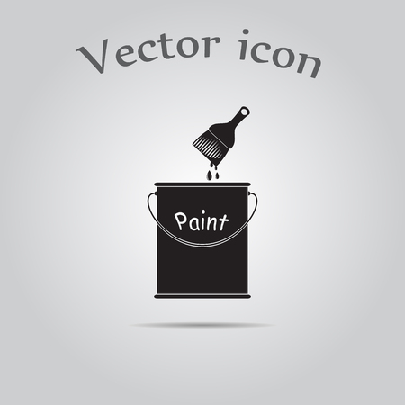 Vector Sketch Paint Can and Brushのイラスト素材