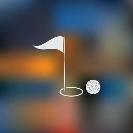 Golf sport iconのイラスト素材
