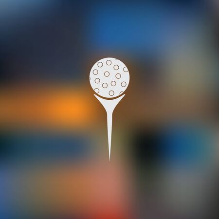 Golf ball on tee sport iconのイラスト素材