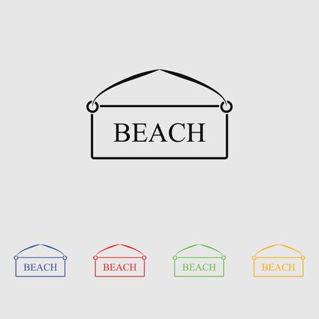 Plate beach iconのイラスト素材