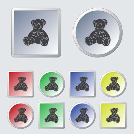 Little teddy bear Vector iconのイラスト素材