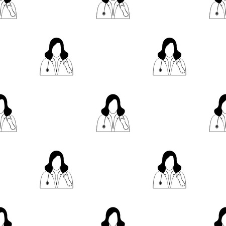 Doctor with stethoscope iconのイラスト素材