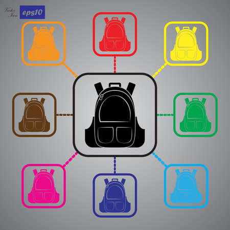 Backpack iconのイラスト素材