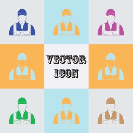 Worker Vector icon.のイラスト素材