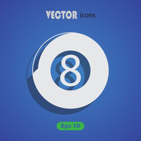 Eight billiard ball sport iconのイラスト素材