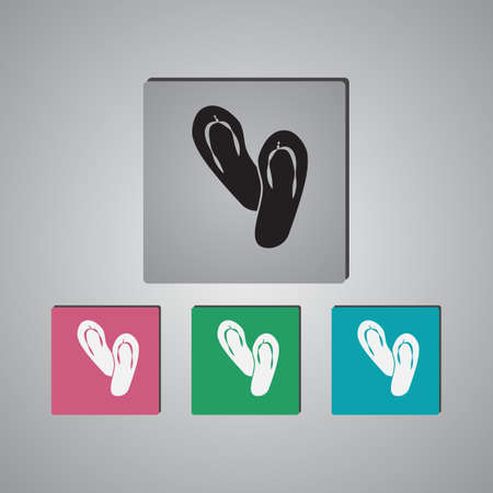 Beach slippers iconのイラスト素材