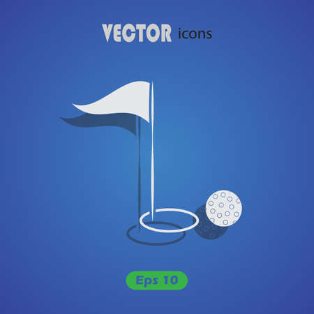 Golf sport iconのイラスト素材
