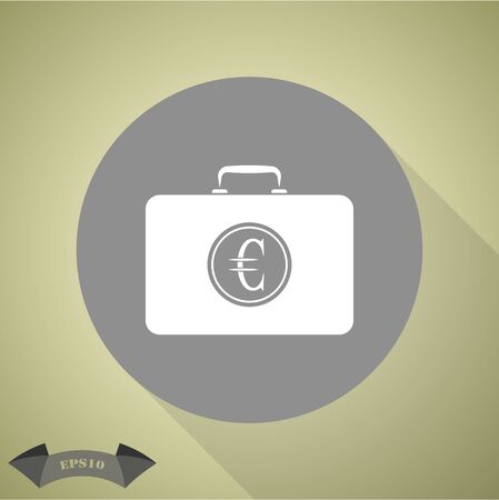 Closed Case with euroのイラスト素材