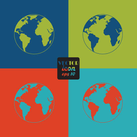 Earth. Vector iconのイラスト素材