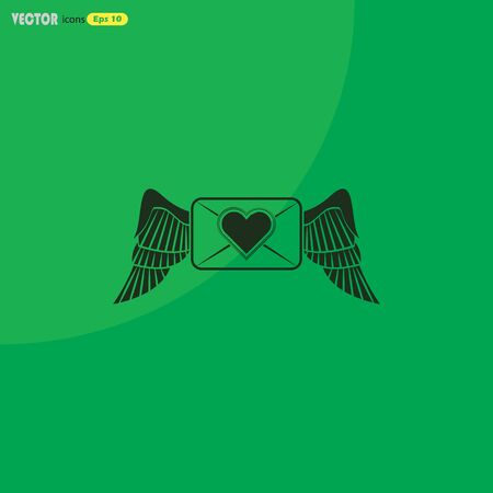 Letter love heart - Valentine's Day iconのイラスト素材