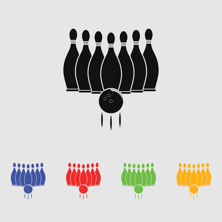 Bowling sport iconのイラスト素材
