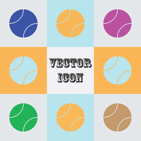 Tennis ball sport iconのイラスト素材