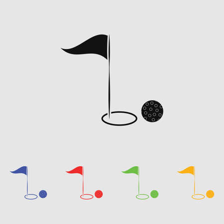 Golf sport iconのイラスト素材