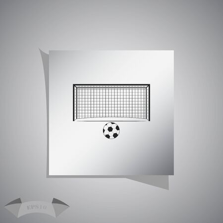 Soccer goal and ball Sport iconのイラスト素材
