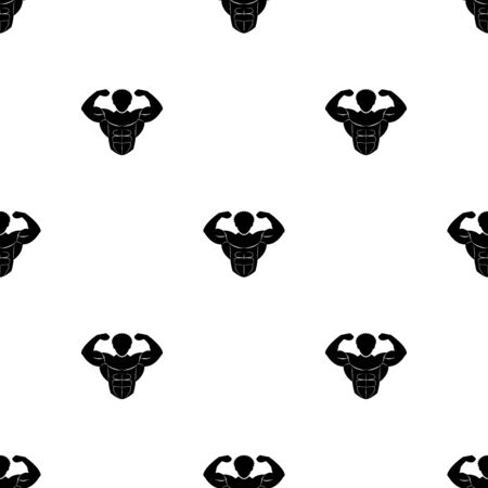 Bodybuilder sport iconのイラスト素材