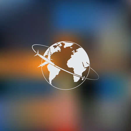 Travel the World Plane iconのイラスト素材