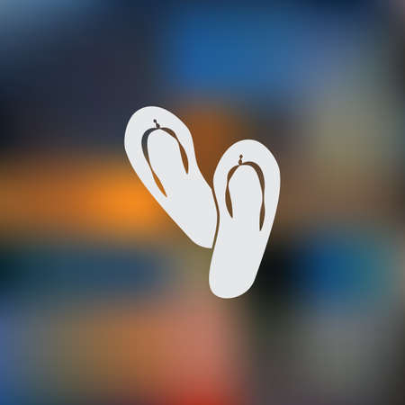 Beach slippers iconのイラスト素材